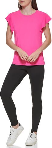 DKNY Women's Everyday Flutter Sleeve Knit Top in Kuwait
