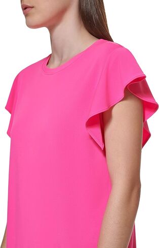 DKNY Women's Everyday Flutter Sleeve Knit Top in Kuwait