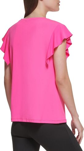 DKNY Women's Everyday Flutter Sleeve Knit Top in Kuwait