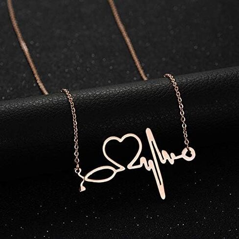 هدية عيد الممرضات EKG نبضات القلب قلادة شريان الحياة نبض قلادة ممرضة طبيب RN التمريض مدرسة التخرج مجوهرات in Saudi Arabia