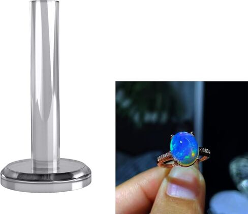 حامل مجوهرات لخواتم اليد من قطعتين، حامل عرض المجوهرات، حامل تخزين خواتم اكريليك شفاف كريستالي، خاتم الاصبع/ خاتم الزواج، منظم عرض خواتم ديكور لغرفة النساء in Kuwait