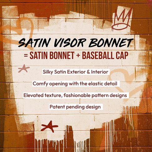 Red by Kiss Visor Bonnet حريري من الساتان الداخلي والخارجي، مقاس واحد يناسب جميع قلنسوة Keyshia Cole وقبعة بيسبول في واحد in Kuwait