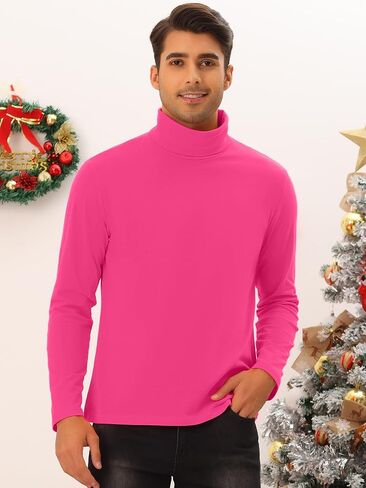 Lars Amadeus Turtleneck Top for Men's Slim Fit Long Sleeves Knitted Pullover T-Shirt in Saudi Arabia