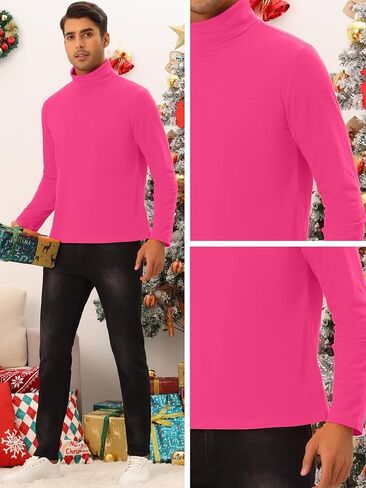 Lars Amadeus Turtleneck Top for Men's Slim Fit Long Sleeves Knitted Pullover T-Shirt in Saudi Arabia