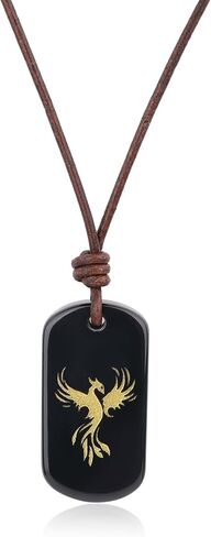 COAI Leather Phoenix Tag Stone Necklace in Kuwait