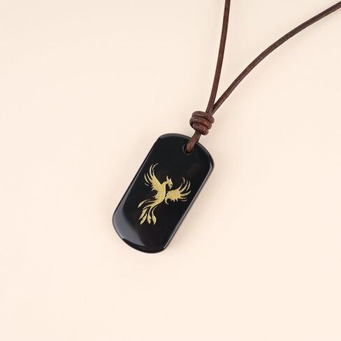 COAI Leather Phoenix Tag Stone Necklace in Kuwait
