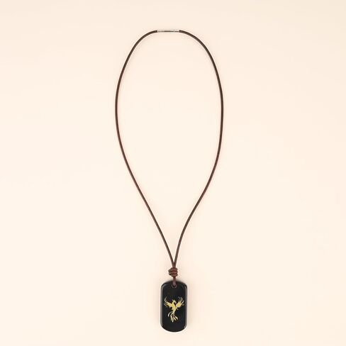 COAI Leather Phoenix Tag Stone Necklace in Kuwait