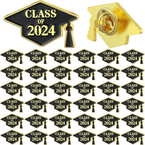 60 Pcs Class of 2024 Graduation Pins Souvenir Emblem Graduation Pins Congrats Badges Button Lapel Pin Class of 2024 Graduation Gifts for High School College Teacher Student in Saudi Arabia