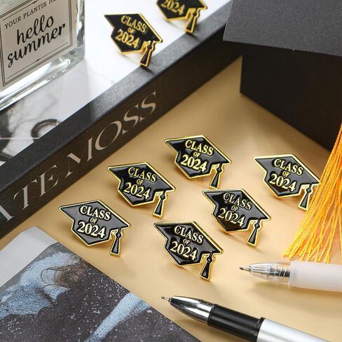 60 Pcs Class of 2024 Graduation Pins Souvenir Emblem Graduation Pins Congrats Badges Button Lapel Pin Class of 2024 Graduation Gifts for High School College Teacher Student in Saudi Arabia