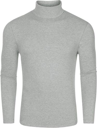 Lars Amadeus Turtleneck Top for Men's Slim Fit Long Sleeves Knitted Pullover T-Shirt in Saudi Arabia