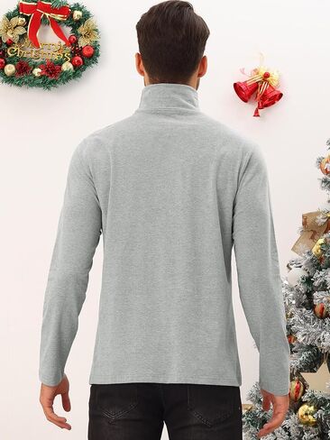 Lars Amadeus Turtleneck Top for Men's Slim Fit Long Sleeves Knitted Pullover T-Shirt in Saudi Arabia