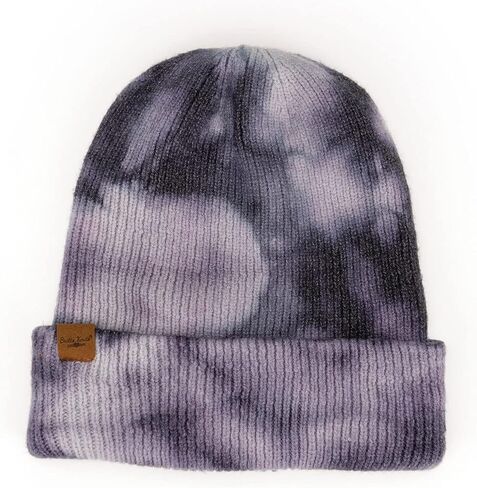 Britt's Knits Womens Mantra Soft Winter Tie Dye Knit Warm Cuffed Skull Beanie Hat Cap in Saudi Arabia