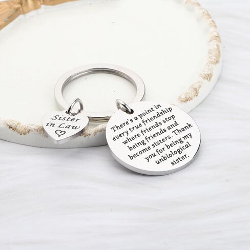 FUSTMW Bonus Sister Gifts Keychain Sister In Law Gifts to My Soul Sister Friendship Gift for Sister Birthday Gifts in Saudi Arabia