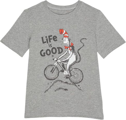 Life is Good Cat in The Hat Bike Short Sleeve Crusher™ Tee (Toddler/Little Kids/Big Kids) in Saudi Arabia