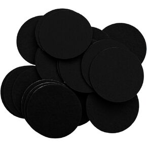 4 Inch 15pc Black Felt Circle Stickers