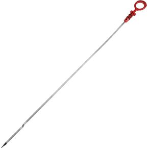 X AUTOHAUX Car Engine Oil Dipstick for Volvo XC90 2.5L L5 2003-2006 Oil Level Dipstick Oil Trans Level Dip 9497557 Plastic Stainless Steel Silver Tone Red