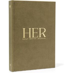 Her: Daily Prayer Journal for Women - Christian Daily and Weekly Guided Prayer Journal, Bible Study, 6-months, A5, Vegan Leather, Pastel Pink with Gold Stamping