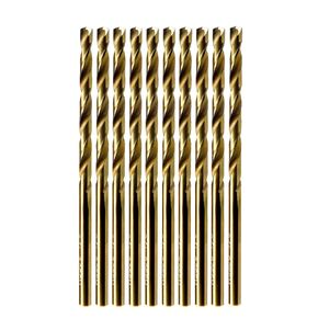 MAXTOOL No.7 10pcs Identical Jobber Length Drills Dia 0.201" HSS M35 Cobalt Twist Drill Bits Wire Gauge Numbered Straight Drills; JBN35G10R07P10