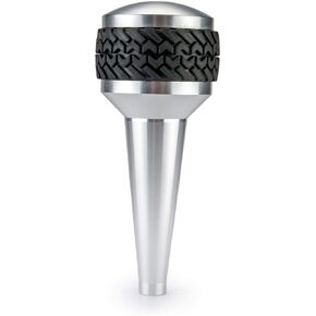 DV8 Offroad Replacement Shift Knob for 2011-2018 Wrangler JK | Automatic Transmission | Billet Aluminum Construction | Rubber Tire Tread Grip