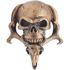 Specail Skull with Beard Car Gear Stick Shift Shifter Knob Universal fit for Most Manual Transmission or Automatic Transmission Without Lock Button(Copper)