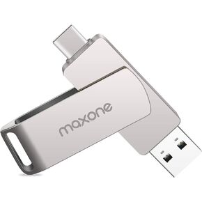 Maxone Flash Drive USB Type C Both 3.1 Tech - 2 in 1 Dual Drive Memory Stick High Speed OTG for Android Smartphone Computer, MacBook, Chromebook Pixel (256GB)