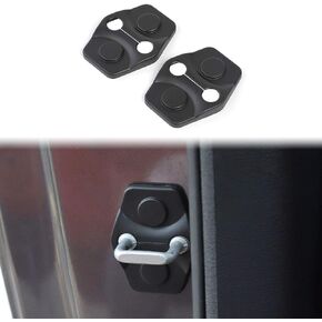 Voodonala for Challenger Door Lock Covers Protection Trim for 2012-2020 Dodge Challenger, ABS Black 2pcs