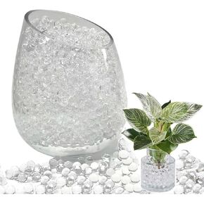 150000 PCS Clear Water Gel Jelly Beads, Vase Filler Beads Water, Beads for Soilless Planting Floating Candles Wedding Centerpiece Decoration Floral Arrangement