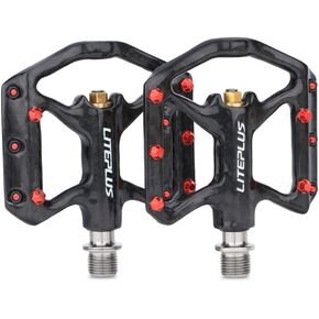Bicycle Carbon Pedal Titanium Axis Road Bike Pedal MTB Ultra Light 3 Bearing Anti-Skid Pedal for Brompton Pedal