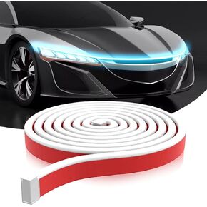 71 Inches Car Hood Light Strip, Flexible Exterior Car LED Strip Lights Waterproof Car Led Light Daytime Running Light Strip for Cars, SUVs, Trucks (Blue, 71 Inch)