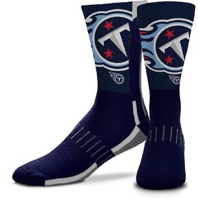 For Bare Feet NFL Youth V Curve Socks - Machine Washable - Poly-spandex blend - Perfect Fit and Durability for Active Young Athletes (Tennessee Titans - Multicolor) in Saudi Arabia