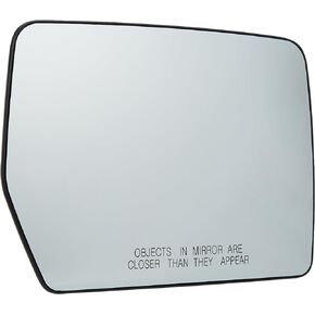 Passenger Side Non-heated Mirror Glass w/backing plate, Ford F150 (does not fit STX models), Mark LT, 6 13/16" x 9 1/8" x 10 1/2" (w/o Blind Spot)