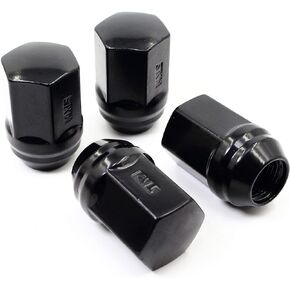 Set of 20 Veritek 14x1.5mm Gloss Black 7/8 22mm Hex Duplex Acorn OEM Style 1.46 Inch Lug Nuts for Factory Wheels