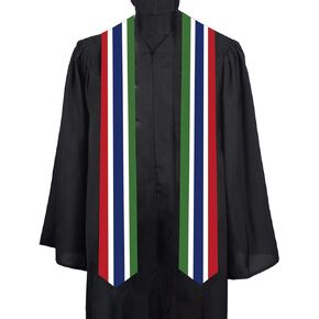 Gambia National flag Graduation sash adult Stole Sash for International study students for class of 2024