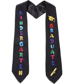 Kids Graduation Stole Sash, Cute Colorful Graduation Kindergarten Grad Stole, Printed Preschool Kindergarten Graduate Decoration