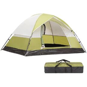 خيمة تخييم لشخصين، خيمة مقاومة للماء سهلة التركيب والحمل، خيمة تخييم محمولة لحقيبة الظهر والمشي لمسافات طويلة والمهرجانات الخارجية ورحلة سيارة الشاطئ، أخضر in Kuwait