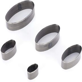 5Pcs Leather Punch Die Set Cutter Hollow Oval Cutting Mold Craft DIY Tool Oval Leather Punch Shapes Cutter Shape Tools Punches Large Metal Dies for Hole Set Re
