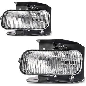 AUTOSAVER88 Fog Lights Compatible with 99-03 1999 2000 2001 2002 2003 Ford F150 / 1999 F250 / 99 00 01 02 Ford Expedition / 2004 Ford F-150 Heritage Fog Light Replacement, with 12V 42W H10 Bulbs