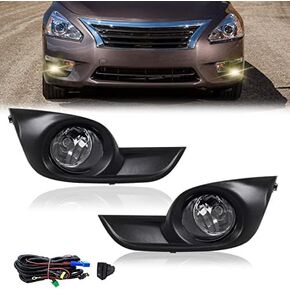 Fog Lights Assembly Replacement For 2013 2014 2015 Nissan Altima Fog Light Replacement with 12V 55W H11 Bulbs Wiring Harness and Switch