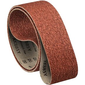 VSM 291129 Abrasive Belt, Coarse Grade, Cloth Backing, Ceramic, 40 Grit, 3-1/2" Width, 15-1/2" Length, Bright Red (Pack of 10) in Saudi Arabia