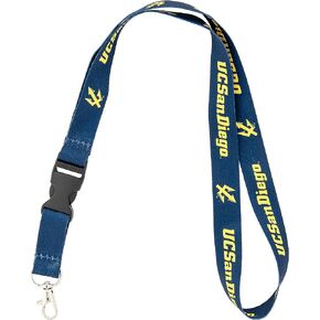 Desert Cactus University of California San Diego Car Keys ID Badge Holder Lanyard Keychain Detachable Breakaway Snap Buckle (Blue)