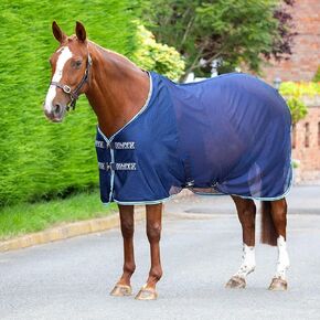 Shires Equestrian Tempest Original Mesh Cooler - Navy (69")