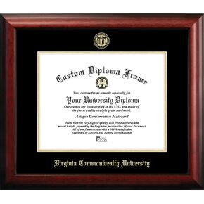 Campus Images VA983GED Virginia Commonwealth University Embossed Diploma Frame, 11" x 14", Gold