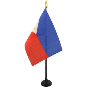 AZ FLAG Philippines Table Flag 4'' x 6'' - Filipino Desk Flag 15 x 10 cm - Golden Spear top