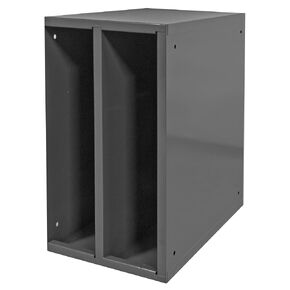 Durham 582-95 Heavy Duty Cold Rolled Steel Hydraulic Hose Cabinet with 1 Divider, 24-1/8" Length x 13-3/4" Width x 24" Height, Gray Powder Coat Finish