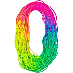 West Coast Paracord Macramé Weaving Rainbow Dip Dye Cord - Bright Color 550 Paracord (100 Feet)