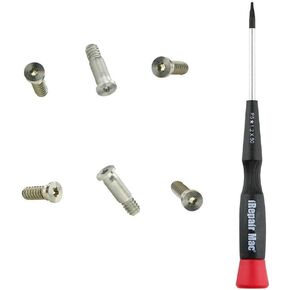 Gray Pentalobe Bottom Case Screws and Pentalobe Screwdriver Compatible with MacBook Retina 15-inch A1707 and A1990, Year 2016-2020
