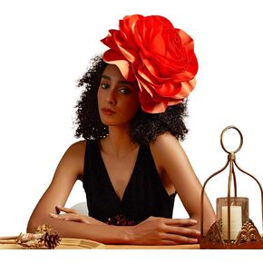 LATIMOON Flower Fascinator for Women Tea Party Derby Hat Cocktail Wedding Bridal Fascinators Headband for Women
