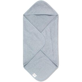 MORI Baby Boys and Girls Hooded Bath Towel in Blush - 100% Organic Micro Cotton Unisex Infant Soft Blanket - Absorbent and Quick Drying - 75 x 75 cm