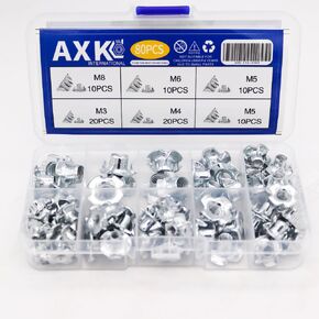 Furniture Hardware Tee Nut Speaker M3 M4 M5 M6 M8 K Nuts Carbon Steel 80pcs Inc Plated Your Laws Blind Pronged Axk Electrical