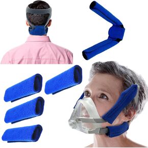 4 Packs CPAP's Strap Covers + CPAP's Neck Pad Cushion Compatible with Most Full CPAP's Strap to Reduce Pressure and Cheek Red Marks Extend CPAP's Strap Useful Life
